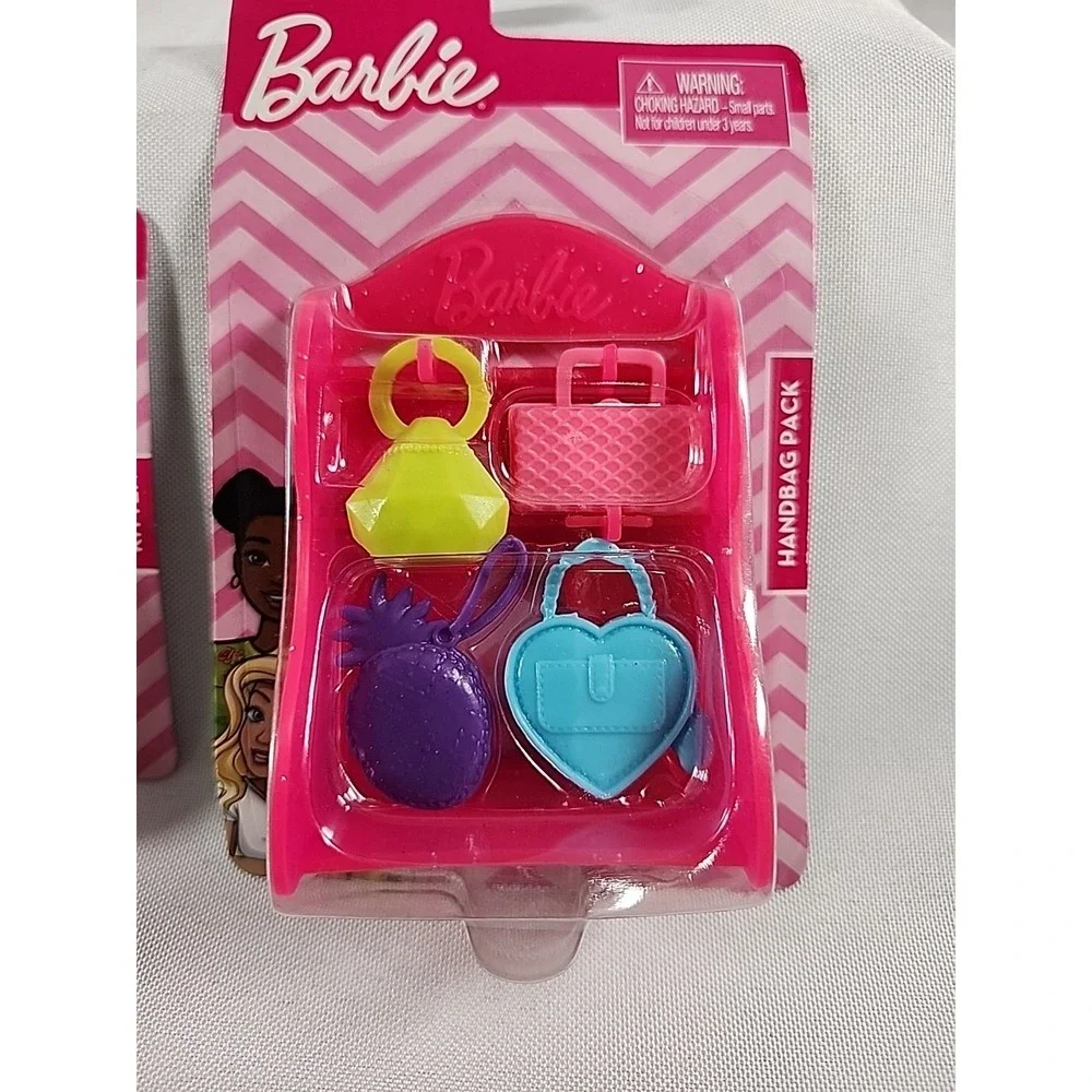 Lot of 3 Barbie Doll Accessories Sets Shoes Glasses Necklaces Handbags Doggie